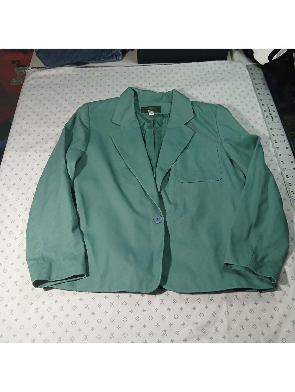 Orvis VTG Teal Blazer Jacket Womens Size 12 Button Front Career Preppy Classic